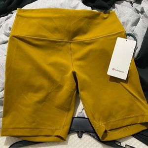 NWT! lululemon Wunder Train High-Rise Short 8" Size 14 Yellow Gold Spice